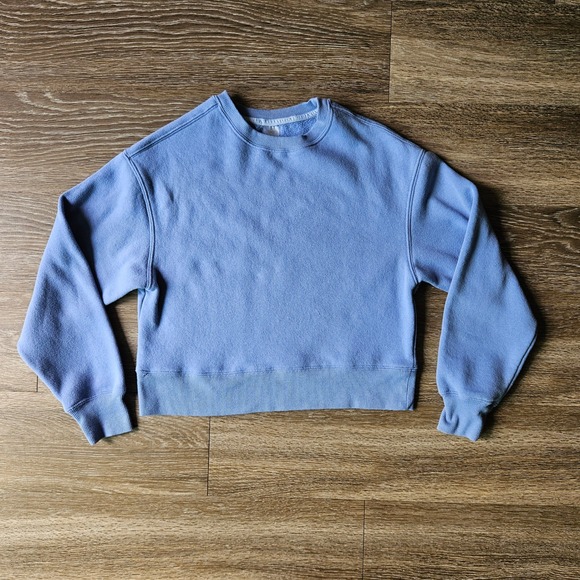 Harmony Balance Kids Cropped Sweatshirt XS Blue Pullover Top - Picture 1 of 4